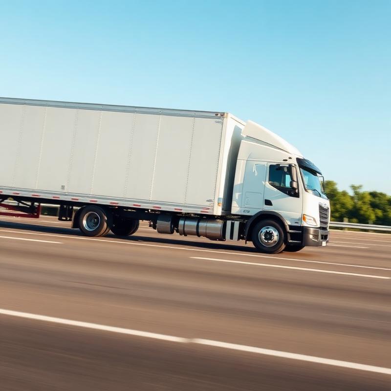 Logistics transport truck on highway